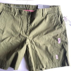 Talbots army green shorts